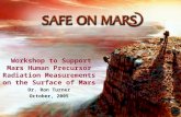 Workshop to Support Mars Human Precursor Radiation Measurements on the Surface of Mars Dr. Ron Turner October, 2005.