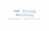 KMP String Matching Prepared By: Carlens Faustin.