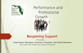 Performance and Professional Growth Systems Bargaining Support For use by Supervisors, Managers, Directors, Principals, and Superintendents Who Supervise.