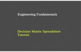 Engineering Fundamentals Decision Matrix Spreadsheet Tutorial 1.
