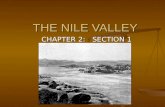 THE NILE VALLEY CHAPTER 2: SECTION 1. Settling the Nile Nile River Nile River 4,000 mile long 4,000 mile long Drink, clean, farm, cook, fish Drink, clean,