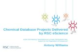 Chemical Database Projects Delivered by RSC eScience at the FDA Meeting “Development of a Freely Distributable Data System for the Registration of Substances”