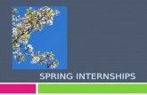 SPRING INTERNSHIPS. Internship Requirements  Community Health:  Must complete 240 hours Approx 24 hrs/wk  Exercise Science:  Must complete 120 hours.