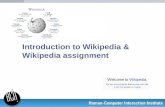 Introduction to Wikipedia & Wikipedia assignment