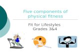Five components of physical fitness Fit for Lifestyles Grades 3&4.