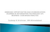 Sudeep K Krishnan, IIM Ahmedabad (IIMA). ICER BRIC Conference Presentation