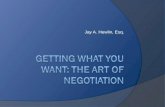 Jay A. Hewlin, Esq.. Overview  Identifying The Truth About Negotiations  Some Negotiation Statistics  Strategies for Negotiating Salary  Resources.