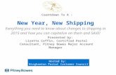 New Year, New Shipping Everything you need to know about changes to shipping in 2015 and how you can capitalize on them and SAVE! Hosted by: Binghamton.