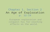 Chapter 1, Section 2 An Age of Exploration p. 12-19 European exploration and conquest has far-reaching effects on the world.