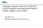 Voltage Support Service (VSS) for CREZ Region and baseline Power angle ranges post CREZ Bill Blevins Manager Operations Planning.