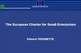 European Commission The European Charter for Small Enterprises Edward TERSMETTE Enterprise and Industry Directorate General.