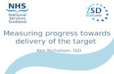 Measuring progress towards delivery of the target Ken Nicholson, ISD.