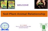 Soil Plant Animal Relationship Dr. J. RAJU Ph.D. Scholar & ICAR-SRF Animal Nutrition WELCOME.