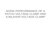 NOISE PERFORMANCE OF A PATCH VOLTAGE CLAMP AND A BILAYER VOLTAGE CLAMP.