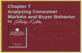 7-1 Chapter 7 Analyzing Consumer Markets and Buyer Behavior by