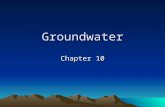 Groundwater Chapter 10. Movement and Storage If precipitation doesn’t runoff the surface it infiltrates into the ground. Well sorted sediments allow water.