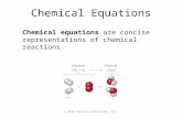 © 2012 Pearson Education, Inc. Chemical Equations Chemical equations are concise representations of chemical reactions.