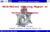 MICE/MuCool Coupling Magnets -1- 2009-11-04 to 07, CM25, RAL/UK WANG, LI MICE/MuCool Coupling Magnet at HIT Technical Progress WANG, Li MICE Group, ICST/HIT.