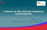 Lidia Iancu Korean Cultural Center Brussels Culture in the Korean business environment.