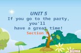 UNIT 5 If you go to the party, you’ll have a great time! Section B.