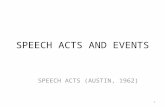 SPEECH ACTS AND EVENTS SPEECH ACTS (AUSTIN, 1962) 1.