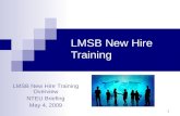 1 LMSB New Hire Training LMSB New Hire Training Overview NTEU Briefing May 4, 2009.