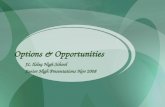 Options & Opportunities JL Ilsley High School Junior High Presentations Nov 2008.