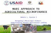 MABS APPROACH TO AGRICULTURAL MICROFINANCE Module 1, Session 2 Designing a Micro-Agri Product: Understanding Present Agricultural Lending.