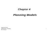 1 Chapter 4 Planning Models Operations Analysis Using MS Excel.