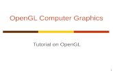 1 OpenGL Computer Graphics Tutorial on OpenGL. 2 Objectives  Development of the OpenGL API  OpenGL Architecture OpenGL as a state machine  Functions.