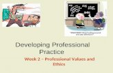 Developing Professional Practice Week 2 – Professional Values and Ethics.