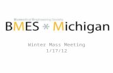 Winter Mass Meeting 1/17/12. Schedule Introductions Joining BMES Kaplan Presentation Upcoming Events.