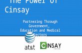 The Power Of Cinsay Partnering Through Government, Education and Medical Sectors.