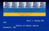 Muin J. Khoury MD, PhD Office of Public Health Genomics, CDC.