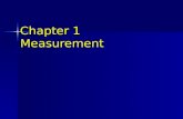 Chapter 1 Measurement. Measurement Is a determination of the amount of something Is a determination of the amount of something Is defined as a comparison.
