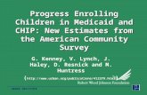 URBAN INSTITUTE Progress Enrolling Children in Medicaid and CHIP: New Estimates from the American Community Survey G. Kenney, V. Lynch, J. Haley, D. Resnick.