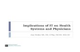 Implications of IT on Health Systems and Physicians Amy Walker MS, RN, CPHQ, FACHE, NEA-BC.