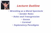 Lecture Outline Wrestling as a Moral Spectacle Gender Roles Rules and Transgression Excess Carnival Explanatory Paradigms.