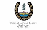Woodlot Annual Report Workshop April 2007. Woodlot Guide for RESULTS Reporting   Training Sessions for