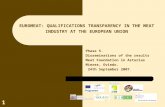 1 EUROMEAT: QUALIFICATIONS TRANSPARENCY IN THE MEAT INDUSTRY AT THE EUROPEAN UNION Phase 5. Disseminations of the results Meat Foundation in Asturias Mieres,