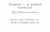 Invenio : a search tutorial Point your browser to .
