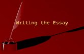 Writing the Essay. The Essay Basic Structure Introduction Tell the reader the topic and main points of the paper Body Paragraph Detail the main points.