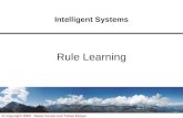 1 © Copyright 2009 Dieter Fensel and Tobias B ü rger Intelligent Systems Rule Learning.