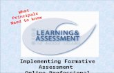 Implementing Formative Assessment Online Professional Development What Principals Need to know.