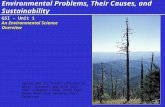 Environmental Problems, Their Causes, and Sustainability GSI – Unit 1 An Environmental Science Overview GSI – Unit 1 An Environmental Science Overview.
