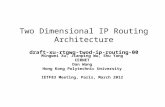 Two Dimensional IP Routing Architecture draft-xu-rtgwg-twod-ip-routing-00 Mingwei Xu, Jianping Wu, Shu Yang CERNET Dan Wang Hong Kong Polytechnic University.