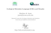 Ecological Metadata Language (EML) and Morpho Matthew B. Jones jones@nceas.ucsb.edu National Center for Ecological Analysis and Synthesis University of.