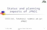 21 May 2000Chinese Domain Name Workshop1 Status and planning reports of JPNIC 宇井隆晴 (UI, Takaharu) JPNIC.
