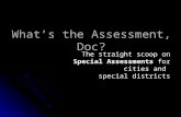 What’s the Assessment, Doc? The straight scoop on Special Assessments for cities and special districts.