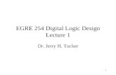 1 EGRE 254 Digital Logic Design Lecture 1 Dr. Jerry H. Tucker.
